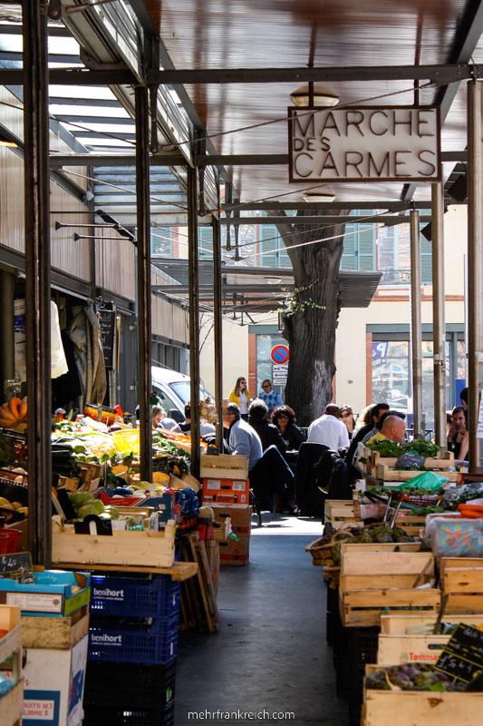 Markt Frankreich Toulouse Carmes