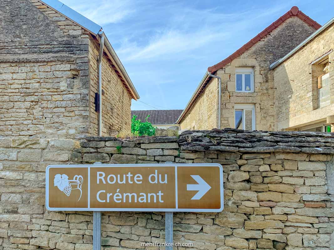 Burgund Route de Cremant Schild
